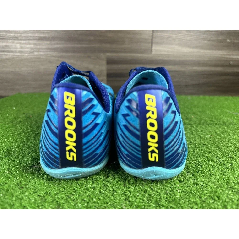 Brooks Mach 18 Men's Track Field Running Racing‎ Shoes Sz 10.5 Blue Yellow